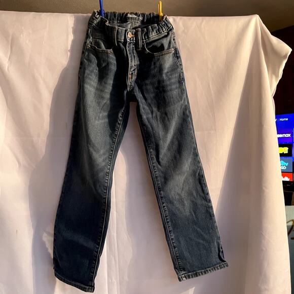 Old Navy Blue Jeans Size 8 Child Straight elastic back Build in flex - Picture 5 of 10